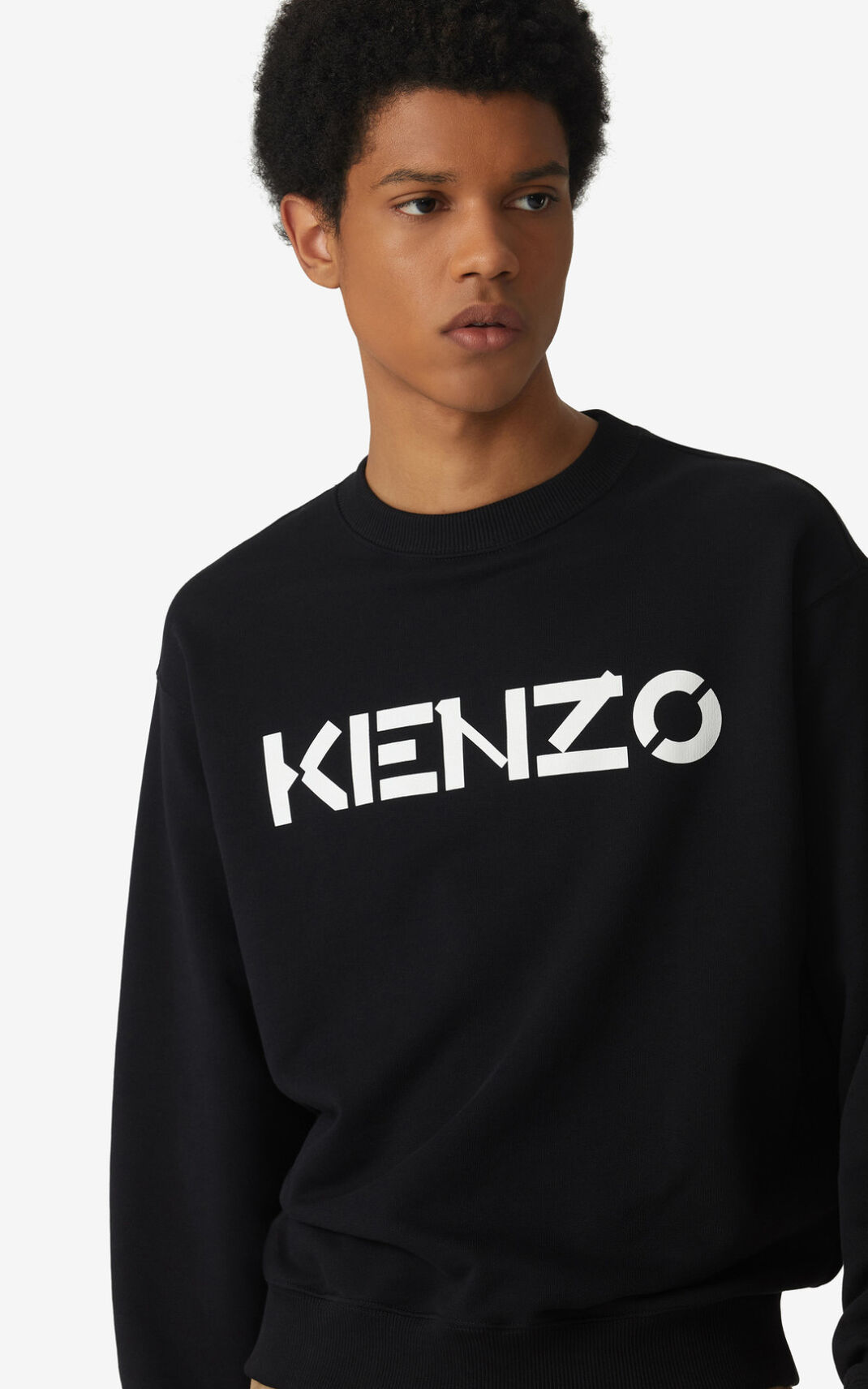 Kenzo Logo Sweatshirt Black For Mens 6579HOKEV